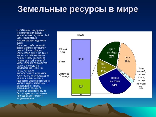 Сколько процентов занимает площадь