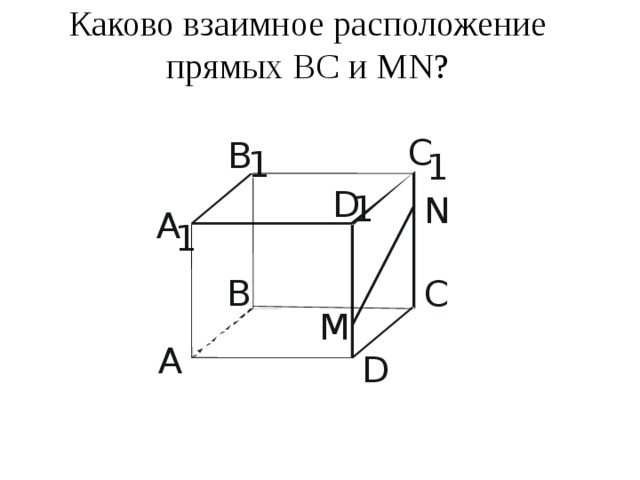 Каково взаимное расположение. Каково взаимное расположение прямых. Каково взаимное расположение a и b. Каково взаимное расположение прямых ad1 и MN ad1 и bc1. Каково взаимное расположение прямых рис 86.