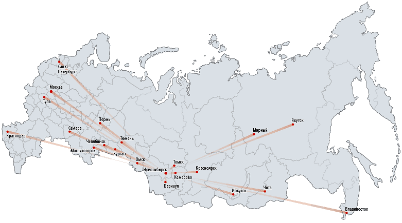 Карта россии магнитогорск на карте россии