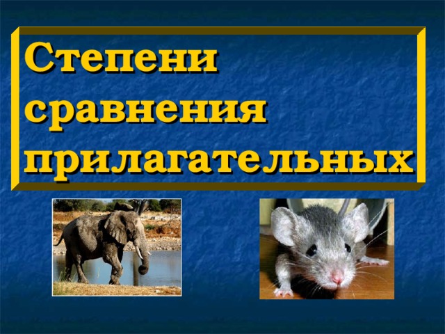Степени сравнения прилагательных  
