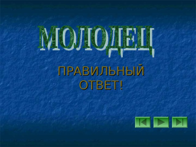ПРАВИЛЬНЫЙ ОТВЕТ! 