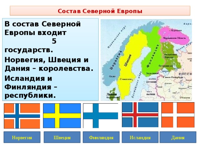 Группа северных стран. Северная Европа 7 класс карта. Состав территории Северной Европы.