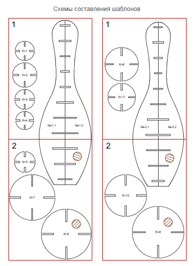 Чертеж кегли для боулинга