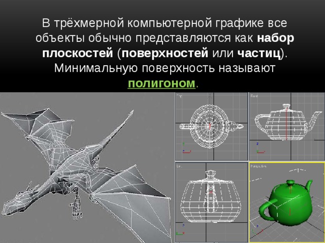 Основные понятия трехмерной графики презентация