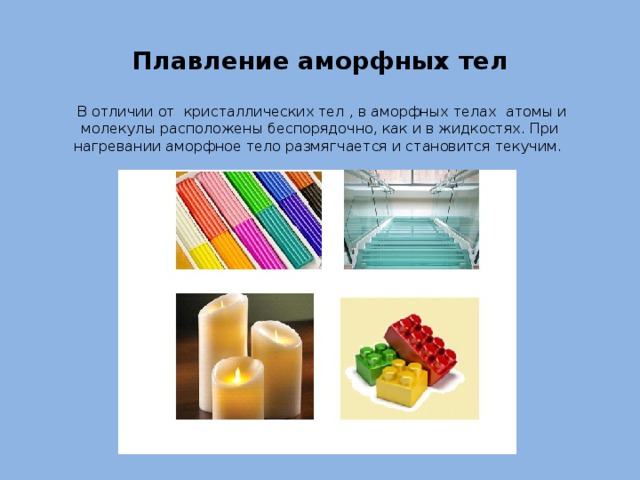 Плавление тел презентация