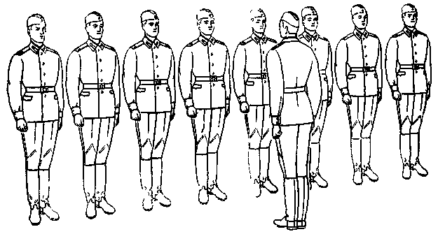 Военный строй рисунок