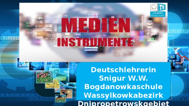 Deutschlehrerin Snigur W.W. Bogdanowkaschule Wassylkowkabezirk Dnipropetrowskgebiet