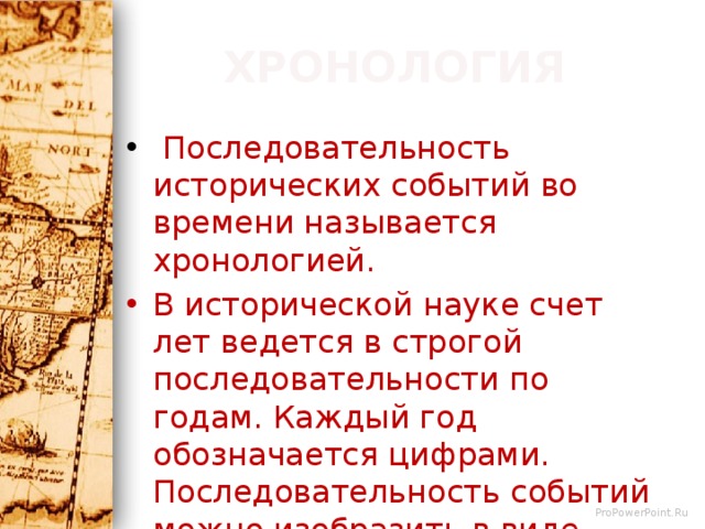 Обозначьте цифрами последовательность событий