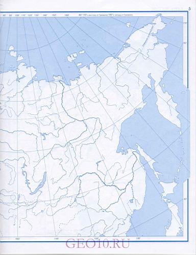Контурная карта России