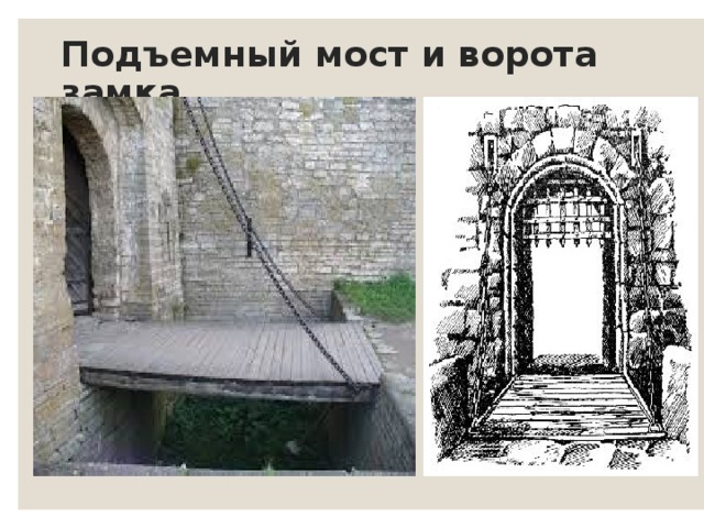 Подъемный мост и ворота замка    