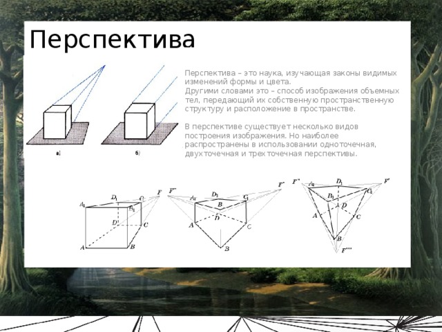 Система изображения объемных тел на плоскости передающая их собственную пространственную структуру