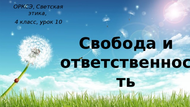 Орксэ свобода и ответственность презентация 4 класс орксэ конспект