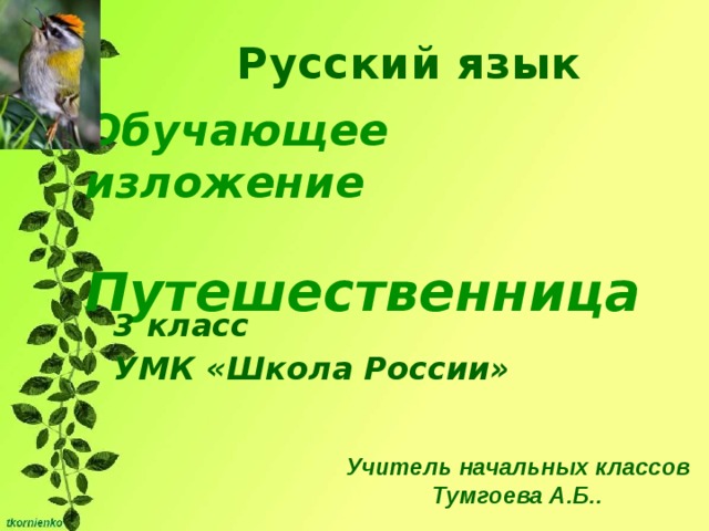 Обучающее изложение 4 класс школа россии 1 четверть презентация