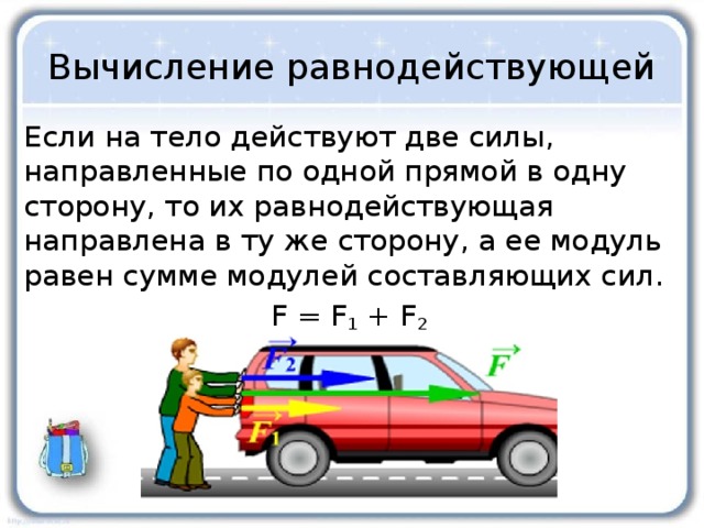 Физика 7 класс сложение сил равнодействующая сила