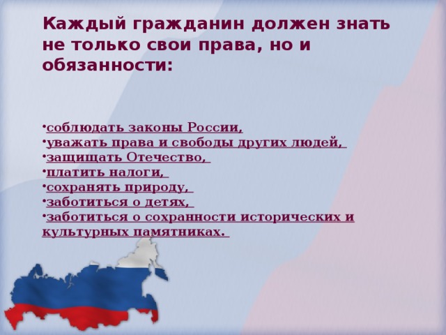 Почему гражданин должен уважать конституцию своего отечества