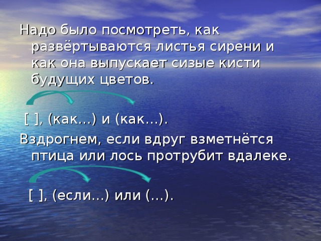 Вздрогнем если вдруг взметнется птица или лось протрубит вдалеке вид подчинения и схема