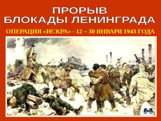 ОПЕРАЦИЯ «ИСКРА» - 12 – 30 ЯНВАРЯ 1943 ГОДА 