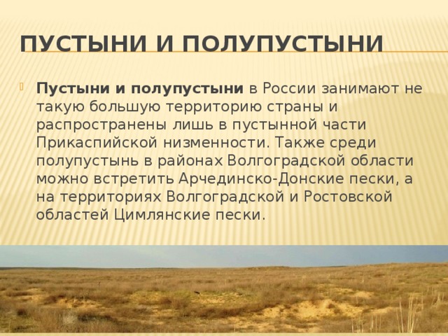 Расписание пустыни