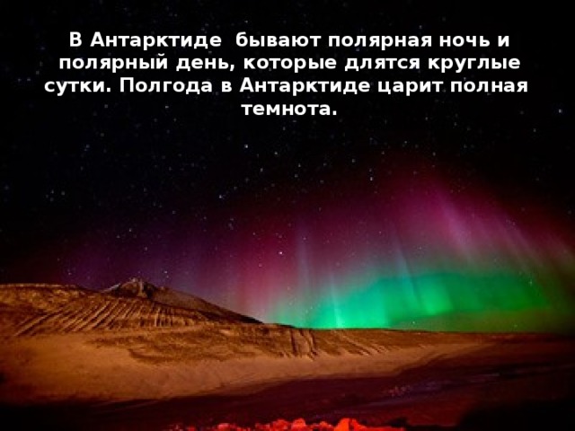 Подросшие малыши пингвинов отправляются в «ясли», а их родители отправляются   в море на охоту. В это время за малышами наблюдают несколько взрослых пингвинов, в случае любой опасности готовы защищать малышей. Удар взрослого императорского пингвина ластой очень сильный и ощутим даже для человека. В Антарктиде бывают полярная ночь и полярный день, которые длятся круглые сутки.  Полгода в Антарктиде царит полная темнота.  