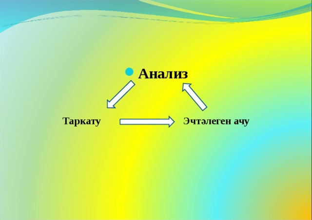 Анализ   Таркату Эчтәлеген ачу  