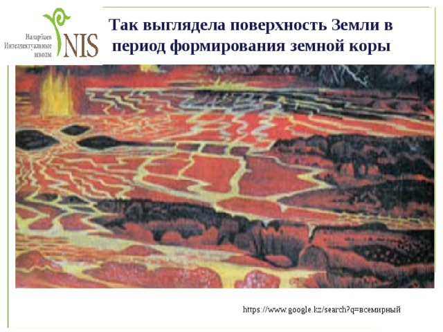 Так выглядела поверхность Земли в период формирования земной коры https://www.google.kz/search?q=всемирный 