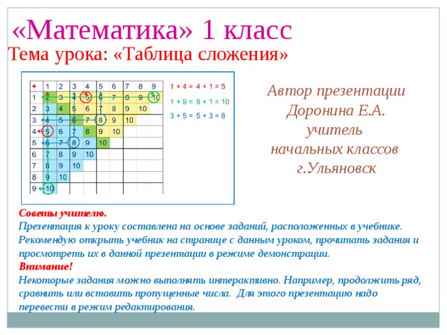 Таблица сложения презентация. Тема урока таблица сложения. Таблицы тема урока. Математика 1 класс тема таблицы. Таблица Пифагора сложение 1 класс задания.