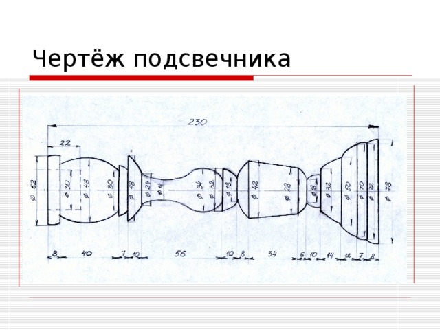 Технологическая карта подсвечника из металла