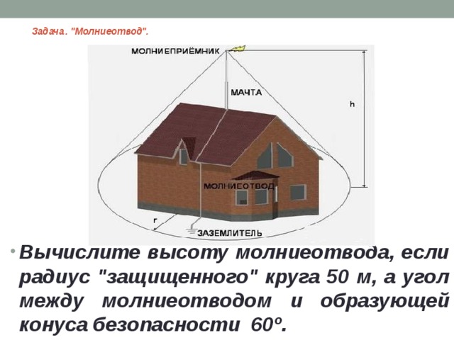 Расстояние от молниеотводов