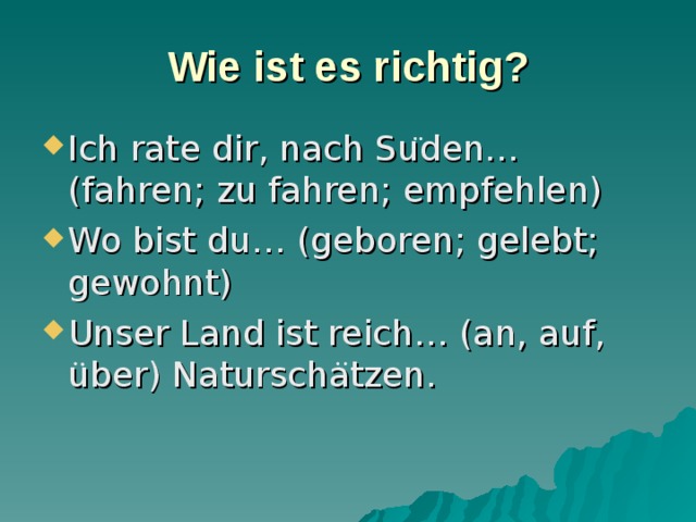 Wie fick ich richtig