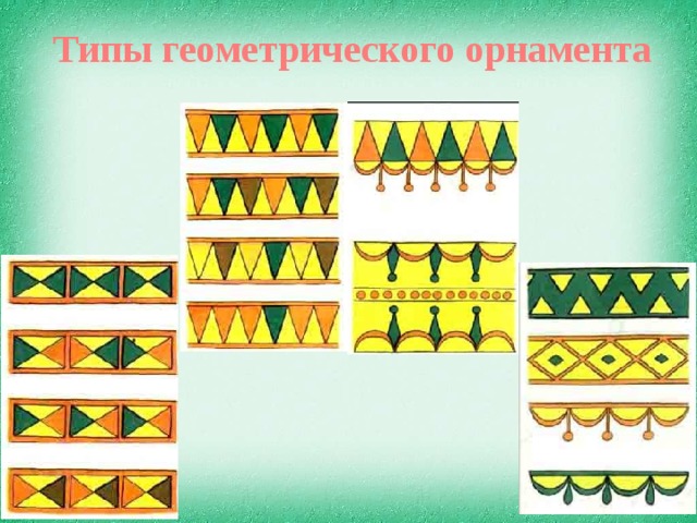 Типы геометрического орнамента 