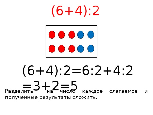 Урок математики деление суммы на число