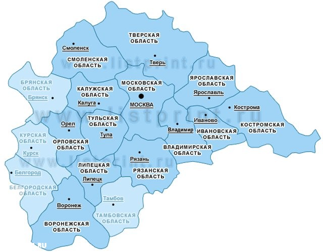 Карта черноземья рязанской области