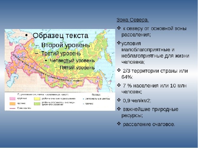 Размещение населения на территории россии презентация