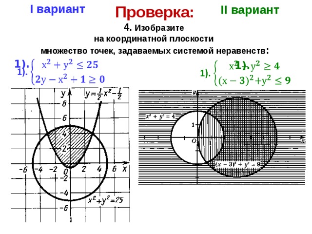 Изобразить на плоскости множество точек