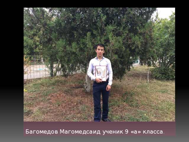 Багомедов Магомедсаид ученик 9 «а» класса . 