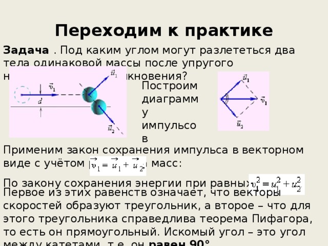 На рисунке в виде стрелок показаны векторы импульсов системы трех тел используя приведенный масштаб