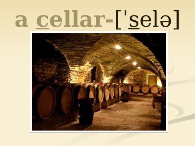 a c ellar- [ˈ s elə]  