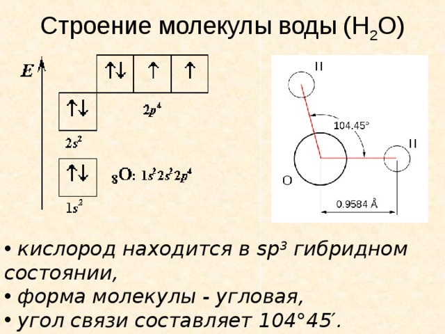 Угол в молекуле. H2o строение молекулы. Угловая форма молекулы воды. Форма молекулы воды. Строение молекулы o2.