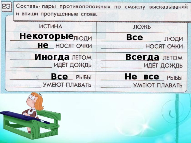 Замени высказывание здесь нет круглых предметов на противоположное по смыслу и нарисуй картинку