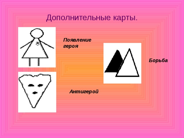 Дополнительные карты. Появление героя Борьба Антигерой 