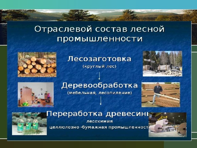 Лесная промышленность диаграмма