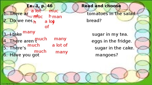 Read and choose