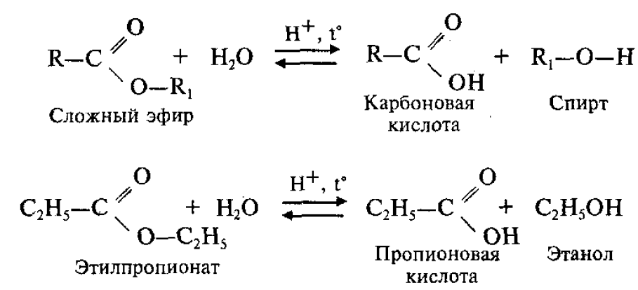 Гидролиз эфира в присутствии соляной кислоты