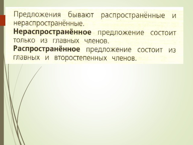 Что такое распространенные и нераспространенные предложения 2 класс школа россии презентация