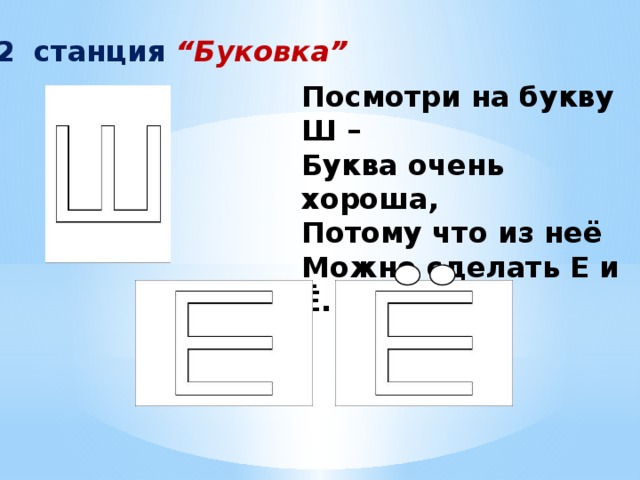 Технологическая карта буква ш