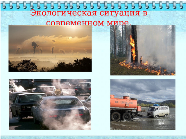 Экологическая ситуация в современном мире.     