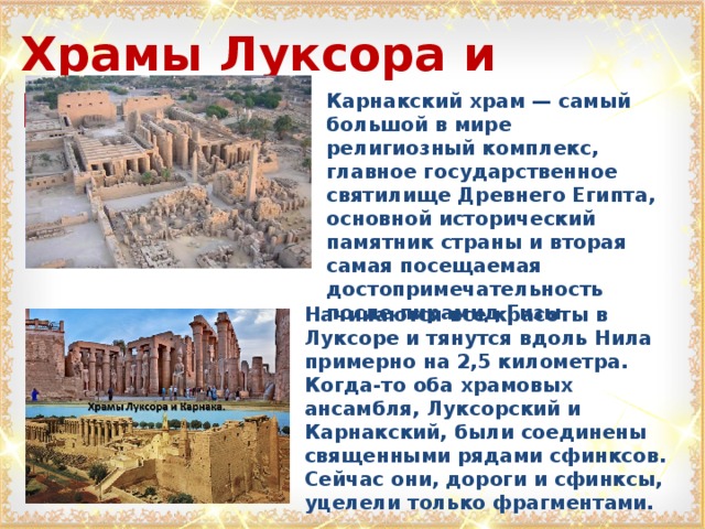 Карта карнакского храма