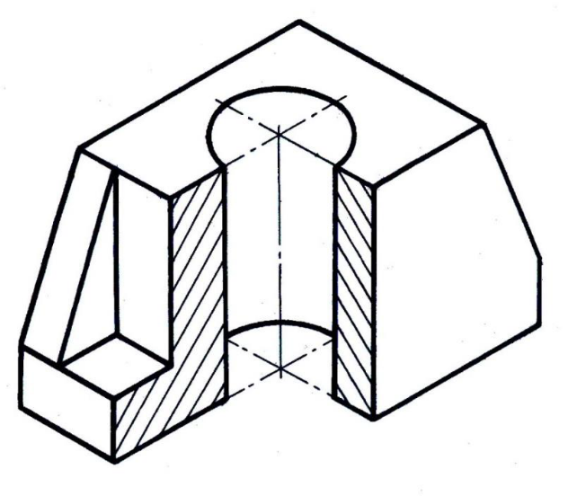 Чертеж фигуры в разрезе