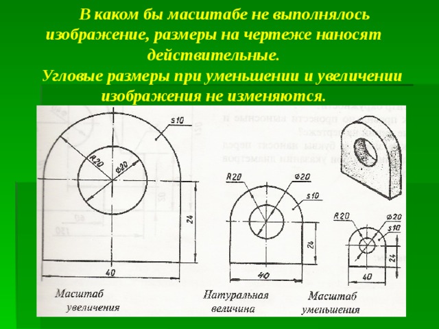 Угловые размеры на чертеже