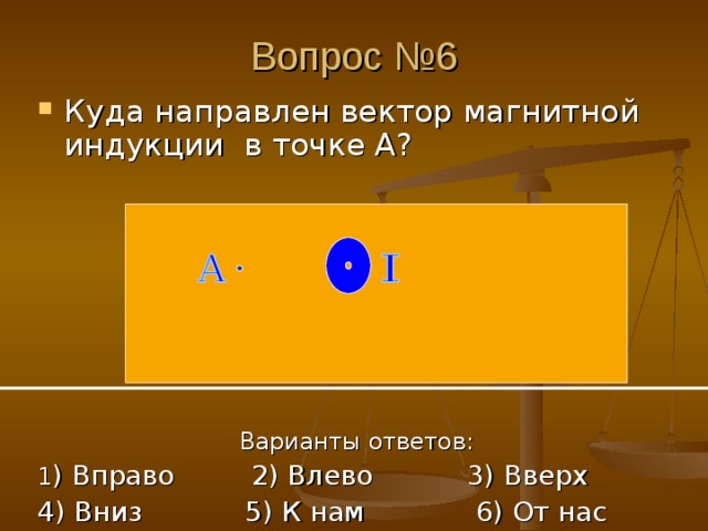 Куда 6а. Какое направление имеет вектор индукции в точке а. Какое направление имеет вектор магнитной индукции в точке а ответ. Куда направлена сила Ампера на нас от нас влево вправо тест. Задача найти магнитную индукцию и силу тока.